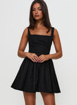 Straplie Mini Dress Black