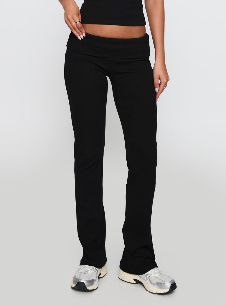 Truth Be Told Straight Leg Pant Black