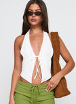 Obviously Halter Top White