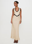 Keila Lace Trim Maxi Dress Cream / Black