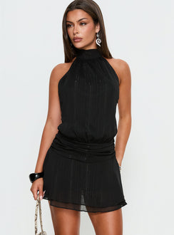 Maelis Backless Playsuit Black