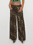 Pantar Low Rise Pants Leopard