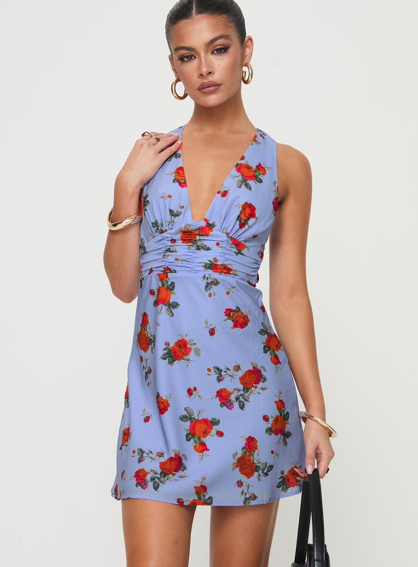 Princess polly blue wrap dress best sale