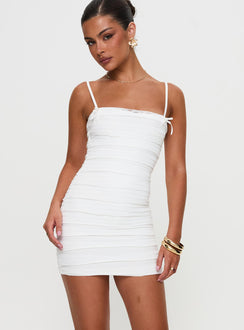 Gradine Mini Dress White