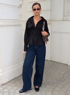 Maryanne Mid Rise Straight Leg Jeans Dark Wash