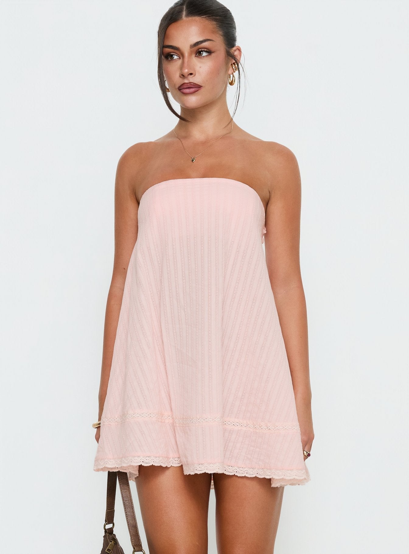 Gypsea Bandeau-Minikleid Light Pink