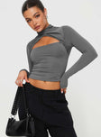 product Princess Polly  Ganz Long Sleeve Top Grey