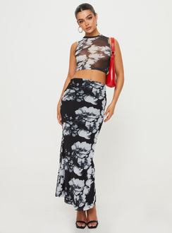 product Missed Out Mesh Midi Skirt Black Princess Polly  Maxi 