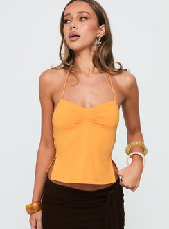 Rehna Halter Top Orange