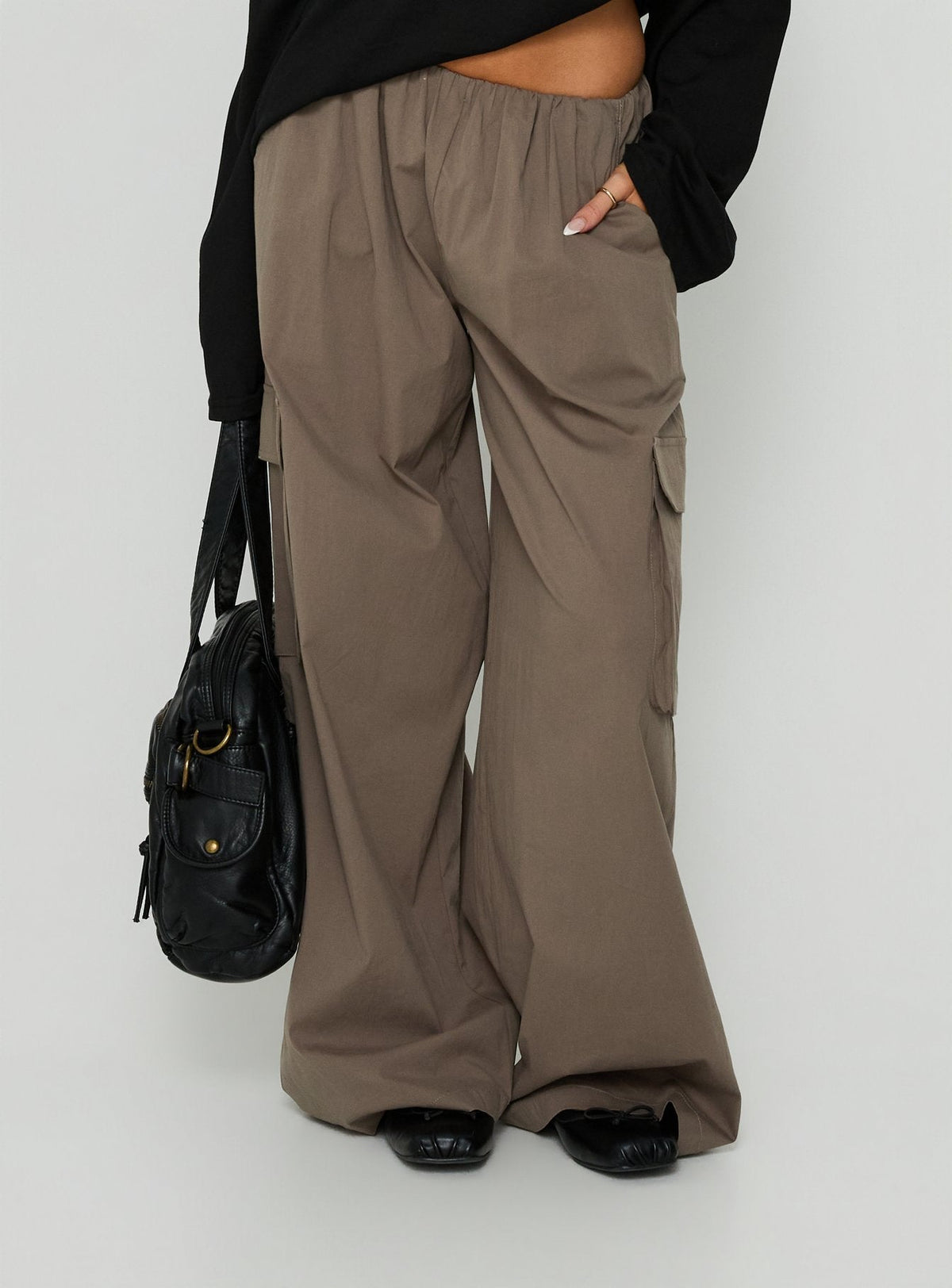 Lunea Concealed Waistband Cargo Trousers Charcoal