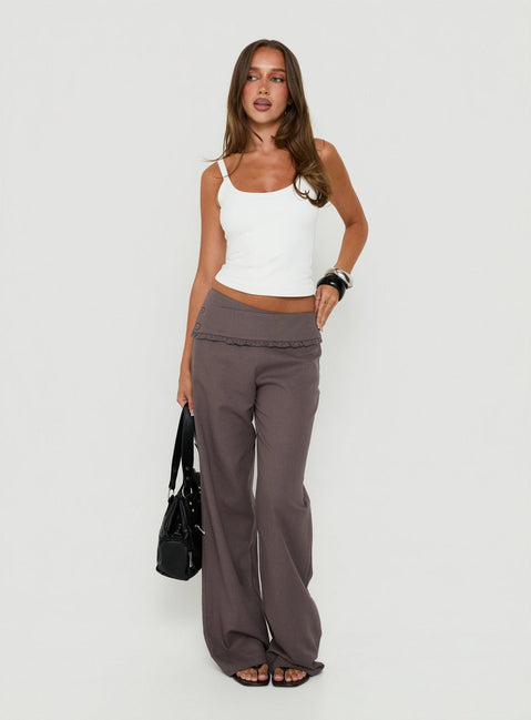 Brea Frill Belted Trousers Iron