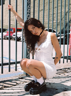 product Princess Polly High Neck  Merrelle Mini Dress White