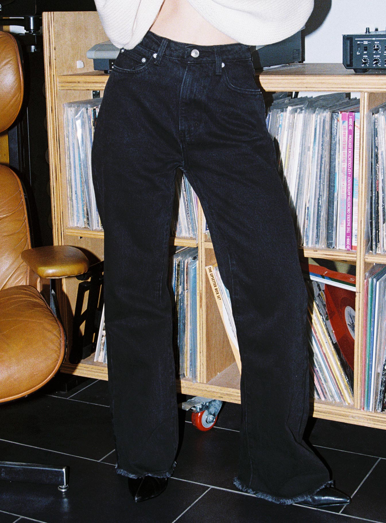 product Princess Polly High Waisted  Carey Denim Jeans Black Petite