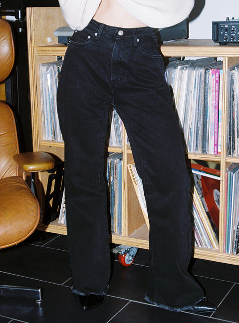 product Princess Polly High Waisted  Carey Denim Jeans Black Petite