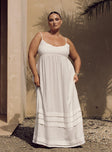 product Princess Polly Square Neck  Milden Linen Blend Maxi Dress White Curve