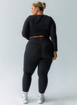 Black high waist leggings Featuring a high-waisted design & twin slip leg pockets