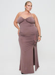 Destinations Maxi Dress Mauve Curve