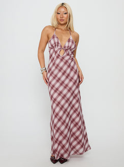 Momentous Backless Halter Maxi Dress Multi