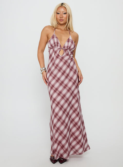 Momentous Backless Halter Maxi Dress Multi