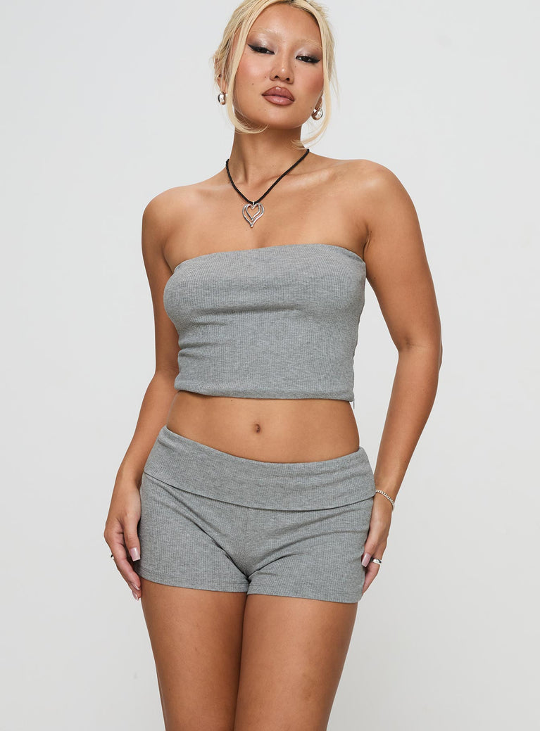 Rowena Strapless Set Grey