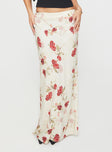 Jodie Maxi Skirt Cream / Floral