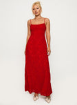 South Of France Maxi Dress Red