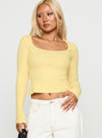 Baseline Long Sleeve Top Yellow