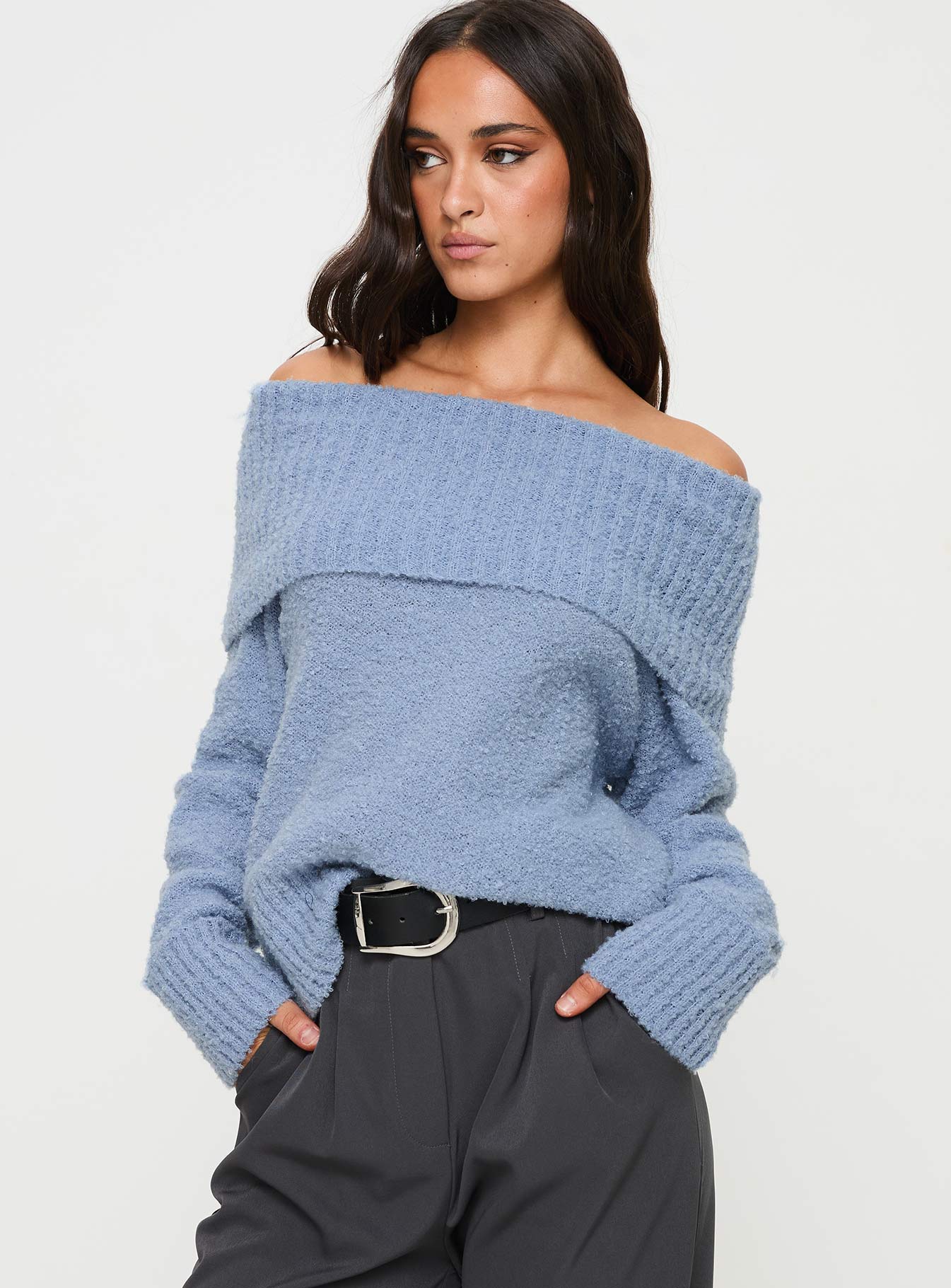 Shoulder down sweater sale