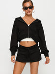 Down Low Fleece Skort Black