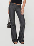 Kinkirk Flared Pants Grey Pinstripe Petite