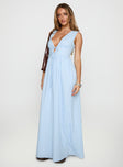 Pokey Maxi Dress Blue Check