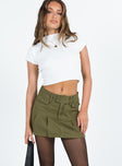 Stanton Mini Skirt Olive Green Princess Polly  Mini 