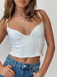 Crop top Adjustable shoulder straps V neckline Good stretch Fully lined 