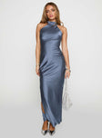 Mordecai Halter Maxi Dress Blue