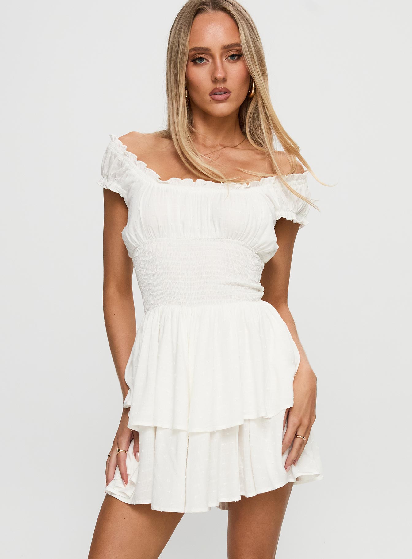 The Love Galore Romper White Lower Impact | Princess Polly