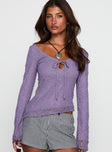 Hyacinthe Long Sleeve Top Lilac