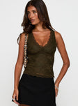 Far Away Top Dark Green