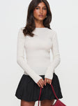 Murphey Ruched Long Sleeve Top Cream