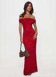 Allured Strapless Maxi Dress Burgundy