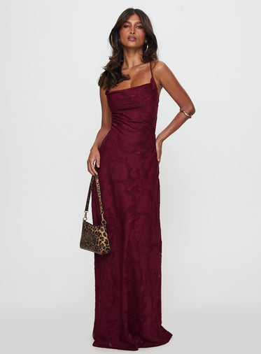 princess polly baby blue dress Women's Burgundy Dresses