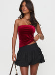 Marentino Bubble Hem Mini Skirt Black