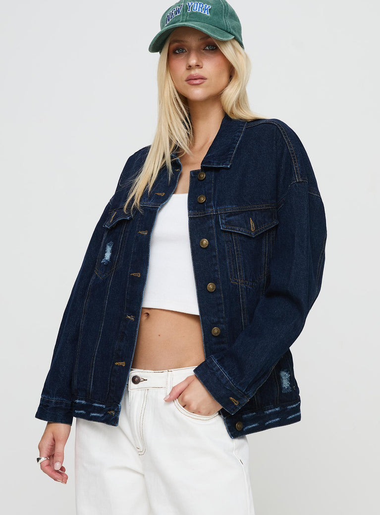 In The World Jacket Blue Denim