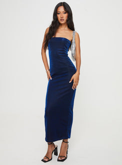 product Princess Polly Asymmetric Neckline  Samper Strapless Maxi Dress Navy