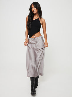 product Lolie Bias Cut Midi Skirt Oyster Princess Polly  Maxi 