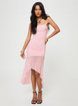 product Princess Polly Crew Neck  Bellair Mesh Maxi Dress Pink