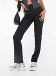 Princess Polly high-rise  Novak Pants Black