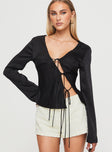 Mariah Long Sleeve Top Black