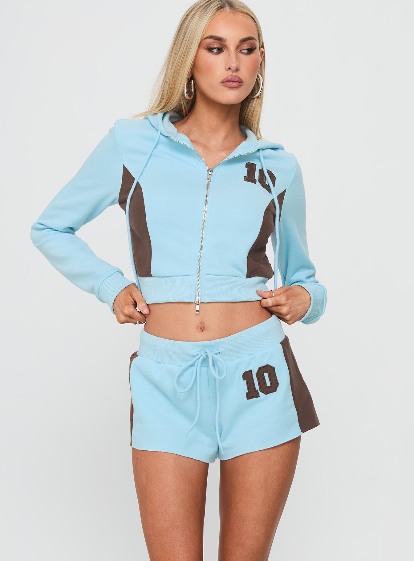 Notable Drawstring Micro Shorts Blue