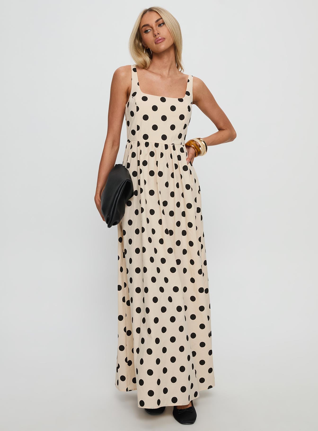 Cartmel Maxi Dress Cream / Polka Dot