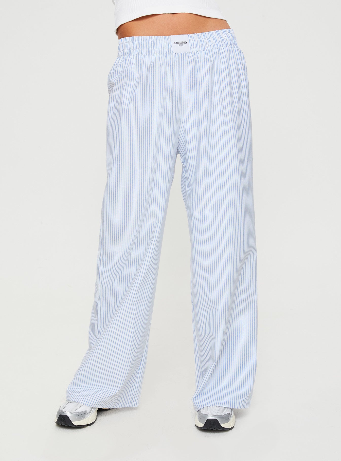 product Princess Polly High Waisted Pants  Beach House Pants Blue Stripe